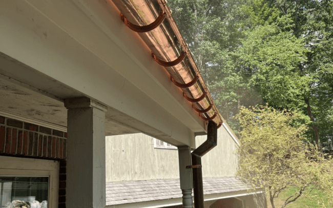Residential Copper Gutter Work